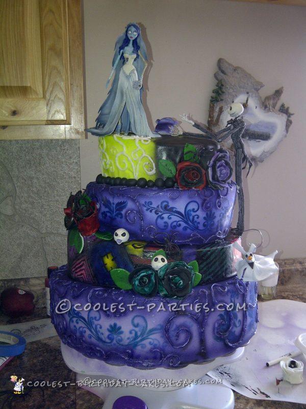 Coolest Nightmare Before Christmas Wedding Cake