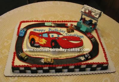 Lightning Mcqueen Birthday Cake on Cake Cartoon Pictures Lightning Bolt Cars Tattoo
