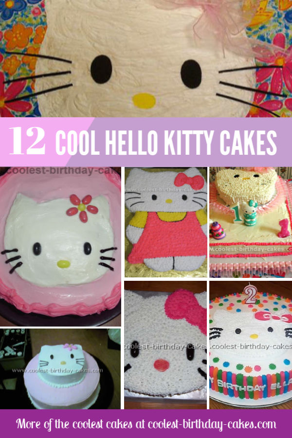 Hello Kitty With Flowers Cake