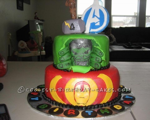 Hulk, Spider-Man and Batman (two tier) - Empire Cake