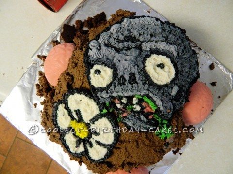 Cool Plants vs. Zombies Birthday Cake