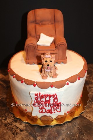 Yorkie topped cupcake celebration cake | CAKE OUT