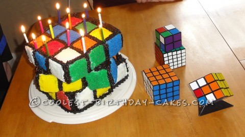 Rubiks Cube Birthday Cake - CakeCentral.com