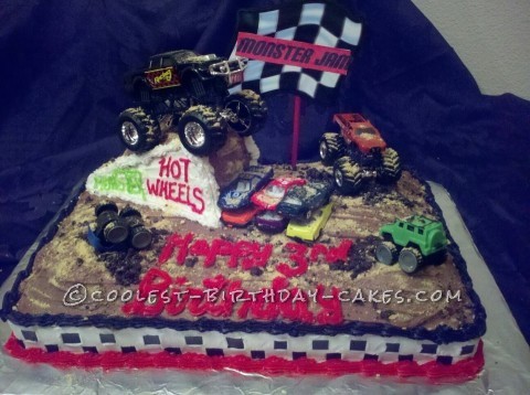 Coolest Homemade Monster Jam Theme Cake