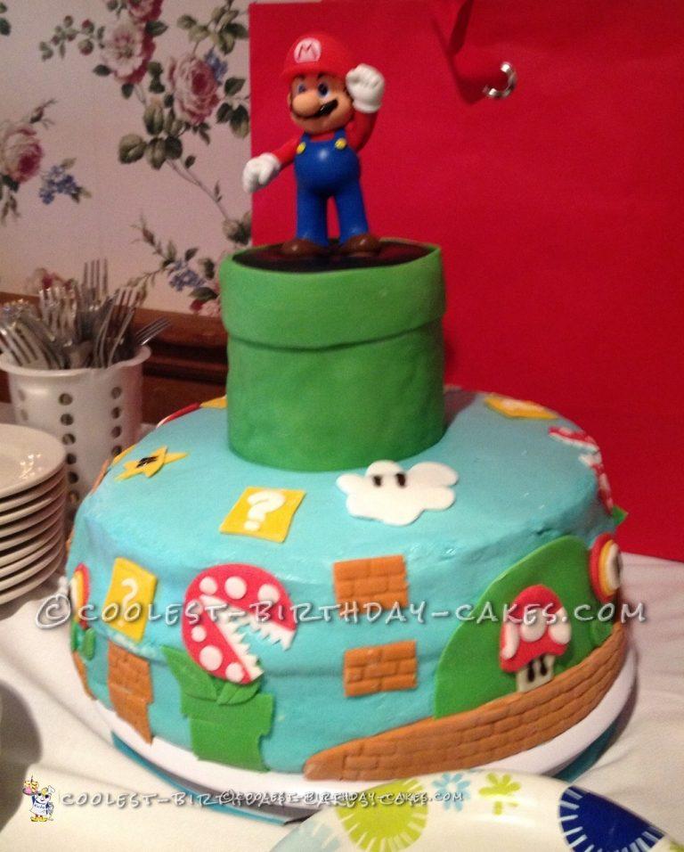 Coolest Super Mario on Buttercream Cake