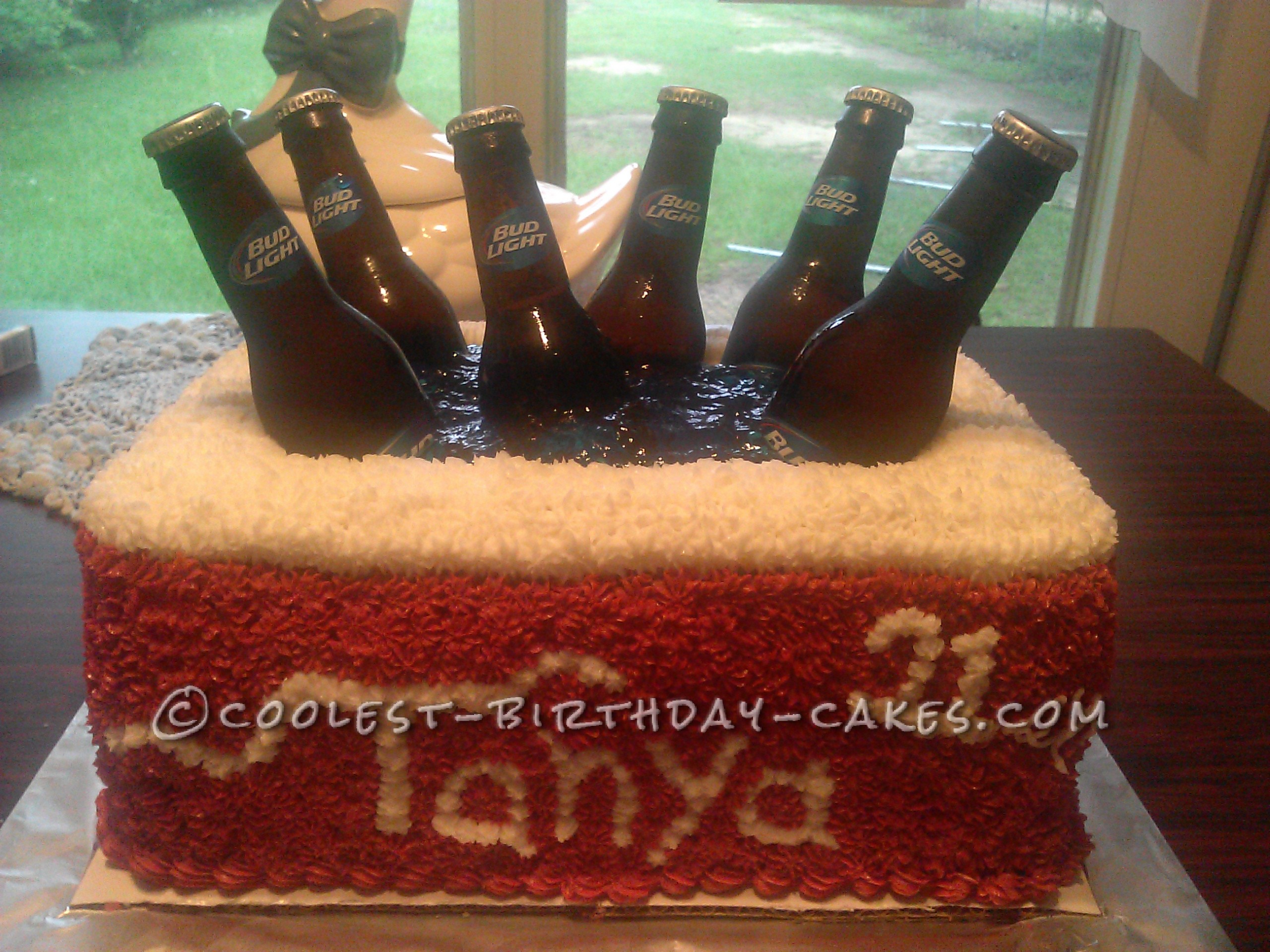 Beer Budweiser Edible Birthday Cake Topper