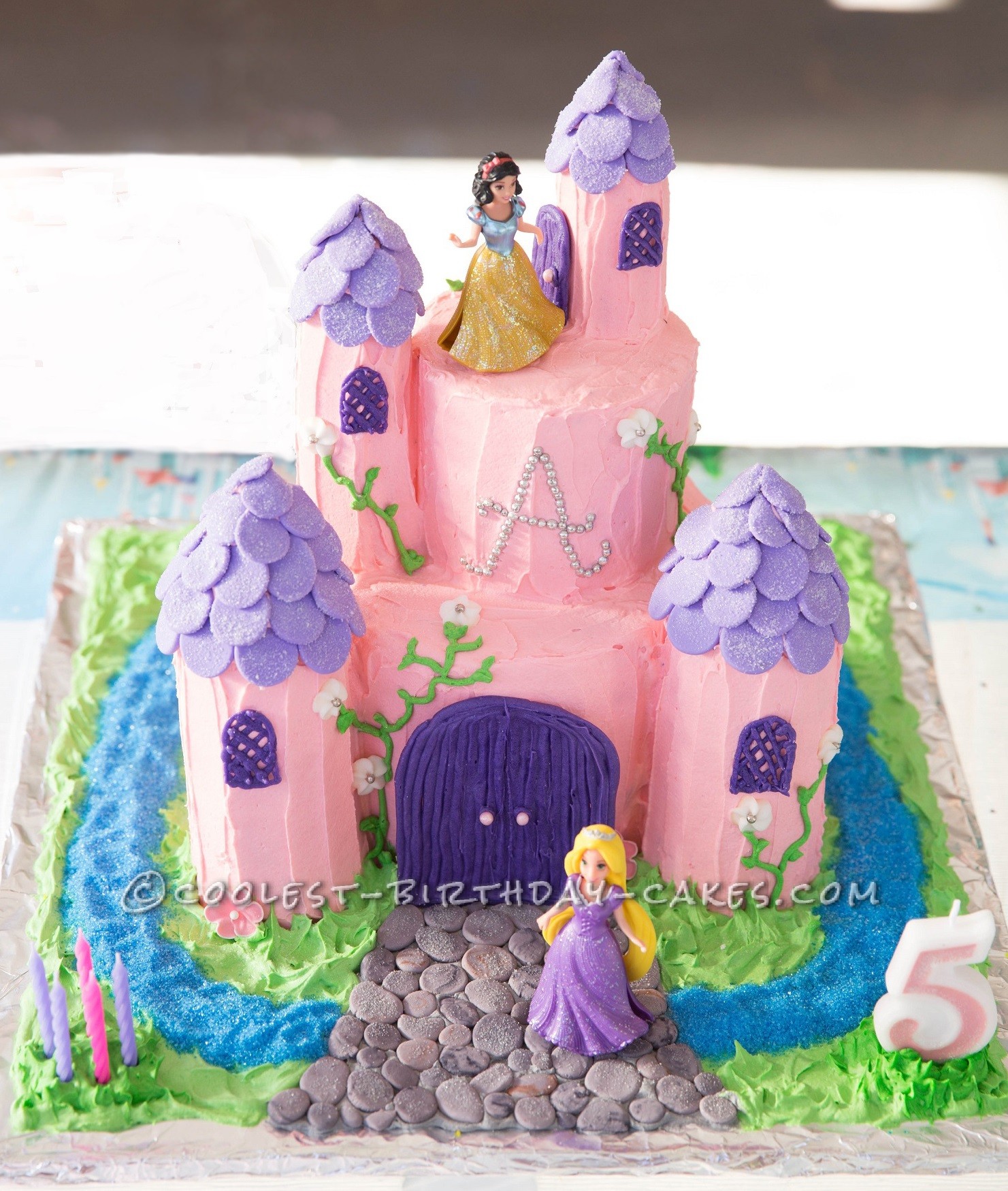 How to make easy pink castle cake - Karins Kottage