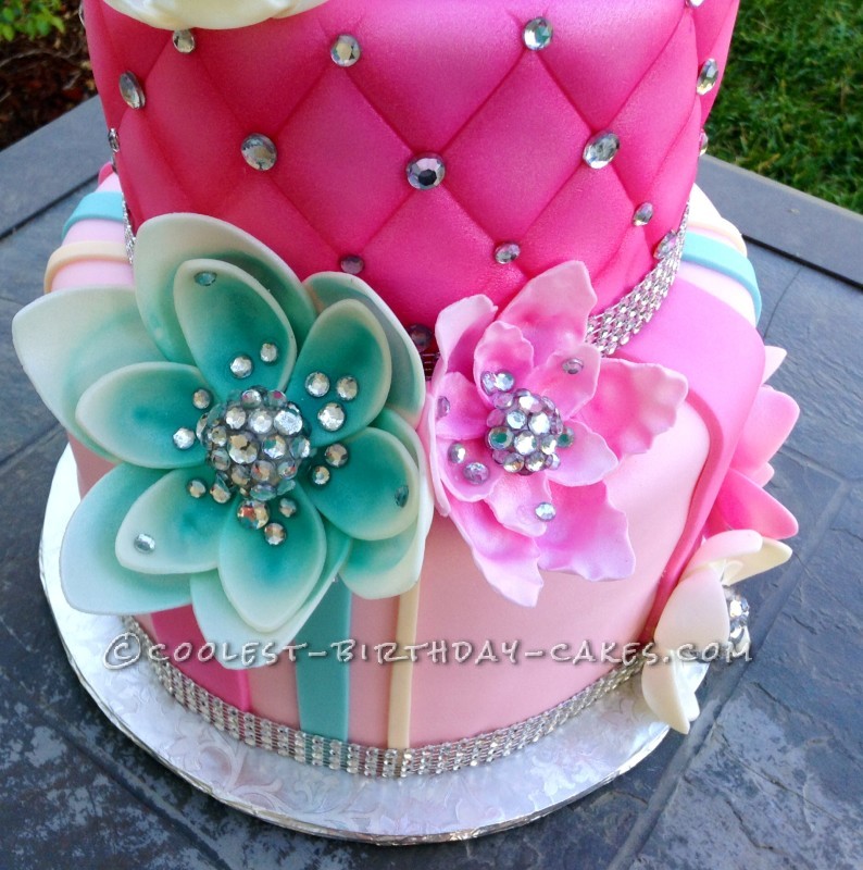 Delicious Homemade Beautiful Birthday Cake With Bling