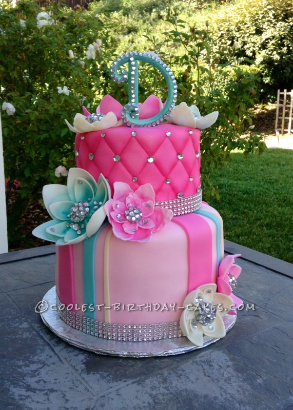 Delicious Homemade Beautiful Birthday Cake With Bling