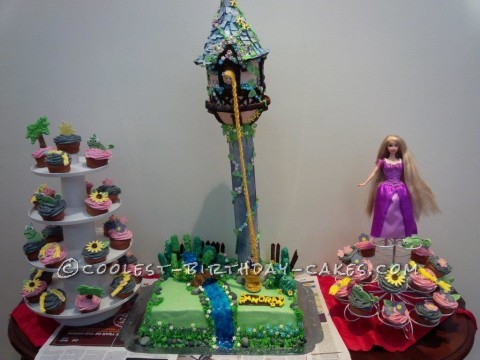 Princess Rapunzel cake tutorial - Ashlee Marie - real fun with real food