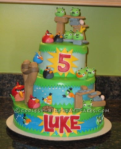 5th Birthday Angry Birds Cake