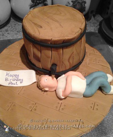 Realistic Wine Barrel Cake - Iris Select - Goa - Free Delivery