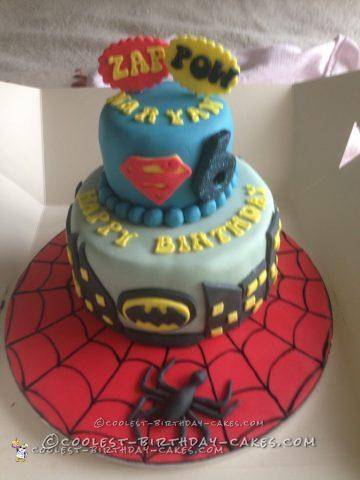 Coolest Superhero Cake for a 6 Year Old