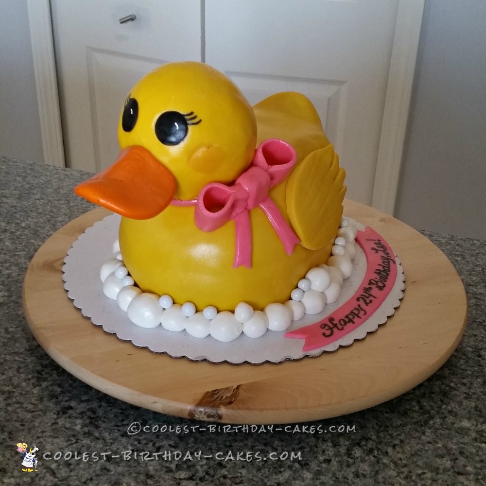 Rubber Duck Birthday Cake - Pink Cocoa