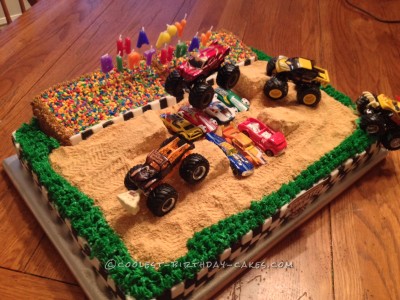 Cool Homemade Monster Jam Birthday Cake