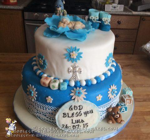 Christening Blue Cake | Birthday Cake In Dubai | Cake Delivery – Mister  Baker