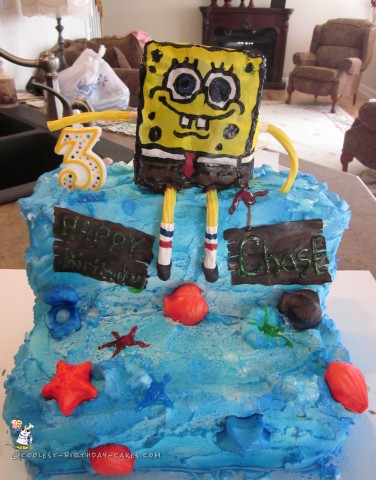 Spongebob birthday cake | Celebration cakes | Antonias cake shop Sthelens