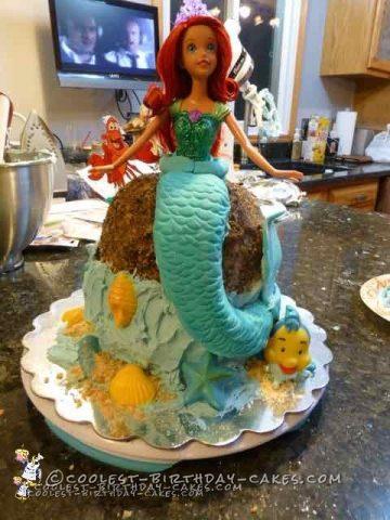 Little Mermaid Doll Cake