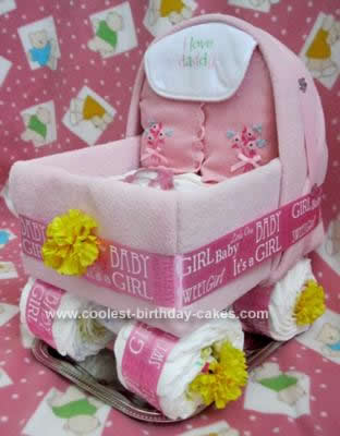baby buggy diaper cake