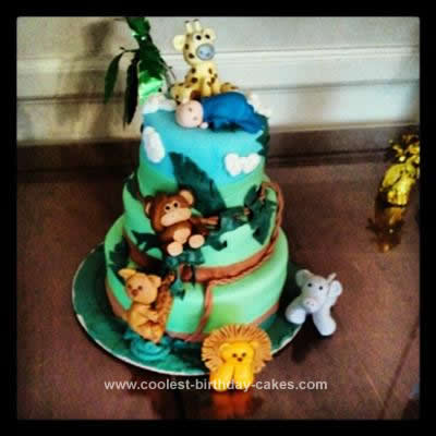 safari theme cake baby shower
