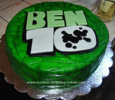 Cool Homemade Ben 10 Cake with Plastic Figurines