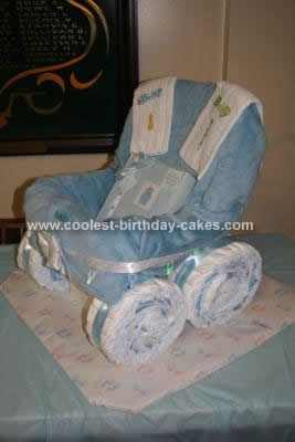 how to make a carriage diaper cake