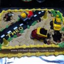 Homemade Construction Cake