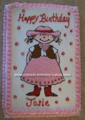 Cool Homemade Cowgirl Cake