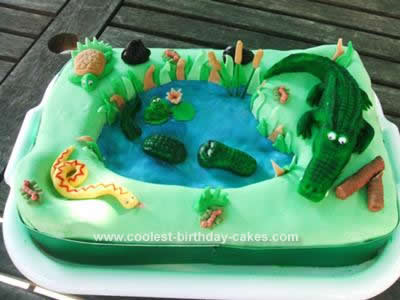 100% Edible Personalised Crocodile Cake Topper +Name Age Modelling Paste  Fondant | eBay
