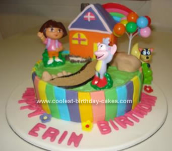 Sweet Picasso Cake Creations - A Dora cake for my daughter! Cake is 8