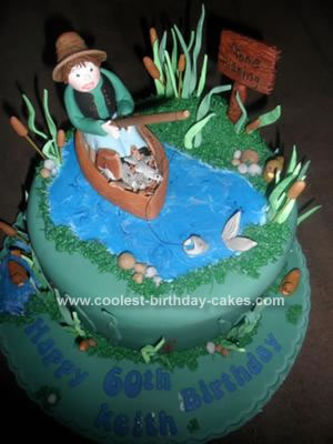 Coolest Fishing in a Boat Cake