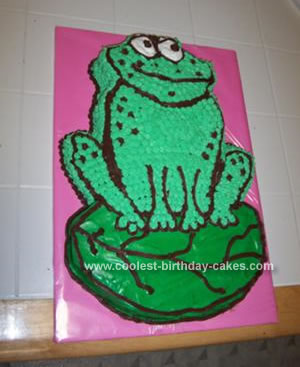 Sweet Homemade Frog Birthday Cake