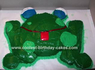 Cute Homemade Frog Cake for my Daughter