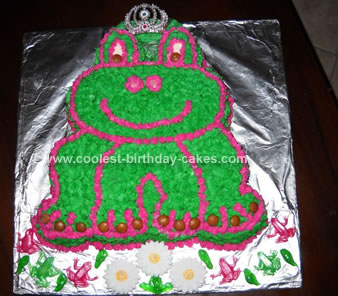 Coolest Frog with a Crown Birthday Cake