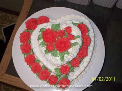 Heart shape Wedding Cake | Butter cake covered with fondant.… | Flickr
