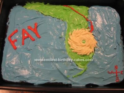 Homemade Hurricane Fay Cake