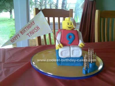 Homemade  Lego Birthday Cake Idea