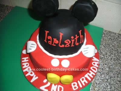 Homemade Mickey Mouse Birthday Cake Design