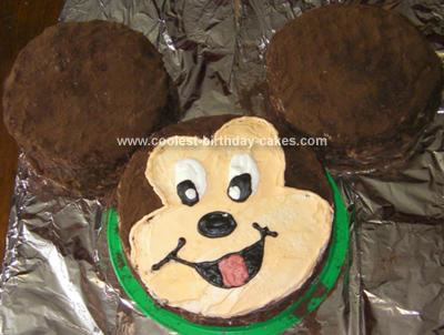 Homemade Mickey Mouse Cake