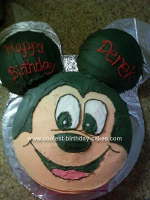 Homemade Mickey Mouse Cake