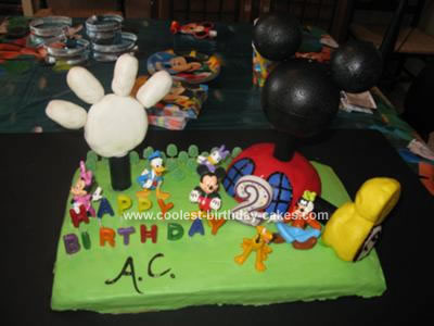 Homemade Mickey Mouse Clubhouse Birthday Cake