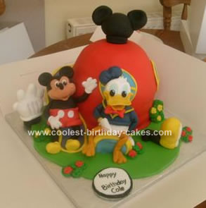 Homemade Mickeys Club House Cake