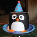 Homemade Penguin Birthday Cake Design