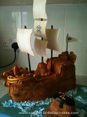 Coolest Pirate Ship Cake