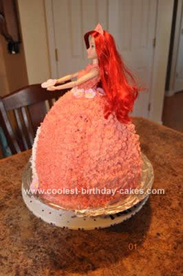 Homemade Princess Ariel Birthday Cake Design