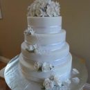 Coolest Rose and Stephanotis Tiered Wedding or Anniversary Cake