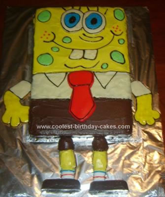 Homemade SpongeBob Birthday Cake