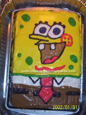 Homemade Spongebob Birthday Cake