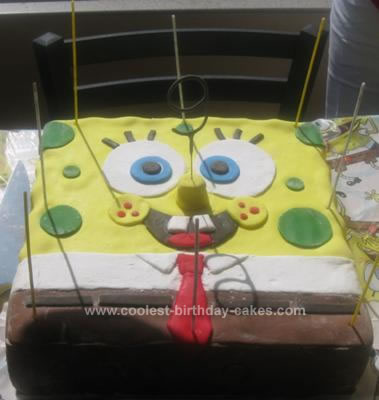 Homemade Spongebob Birthday Cake