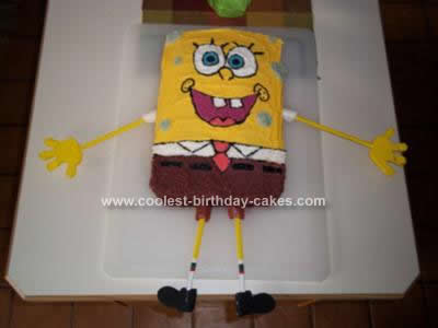 Homemade Spongebob Birthday Cake Idea